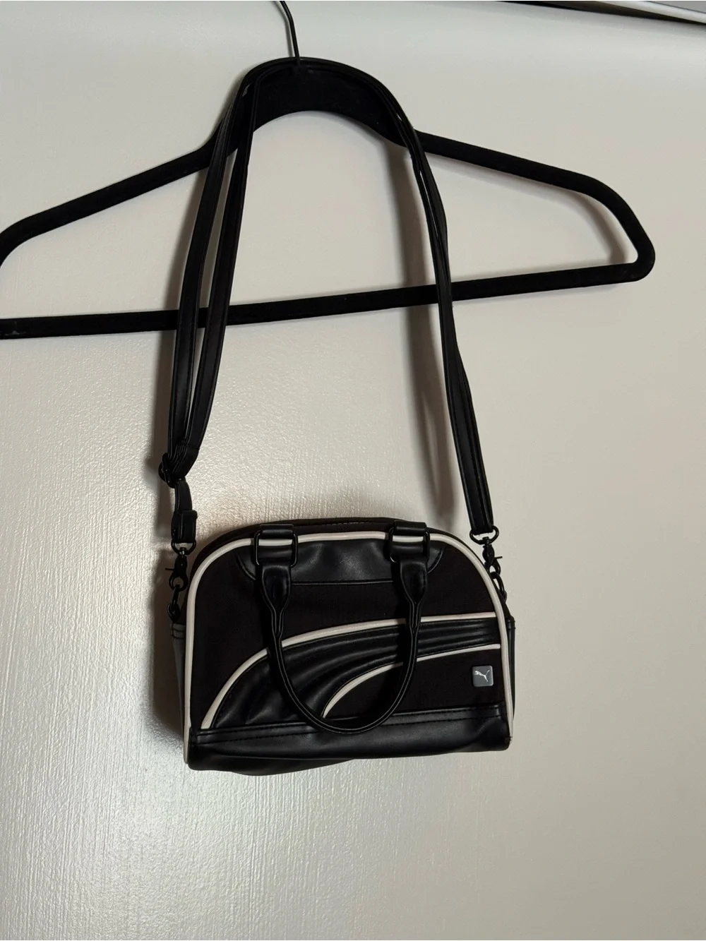 PUMA Black Crossbody Duffel-Style mini Bag
